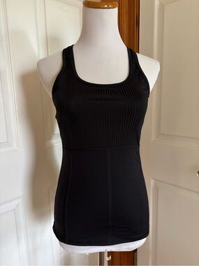 Athleta Vitality Rib Tank Black XS - Racerback Tank Top
